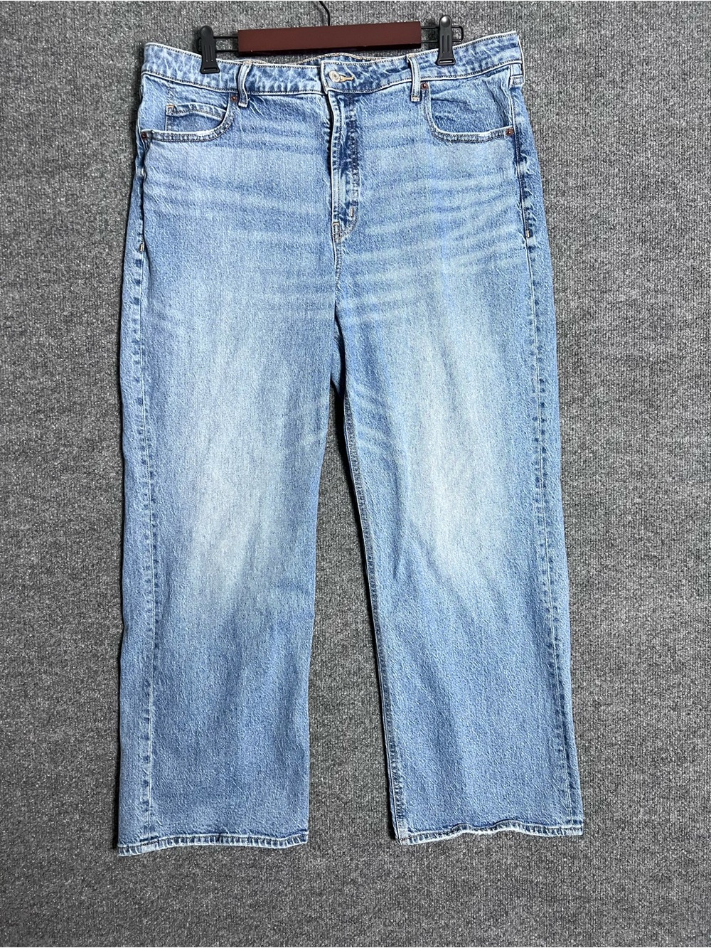 Old Navy Sky Hi Wide Leg Jeans Womens 18 Extra High Rise Light Wash Stretch